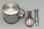 Keith Titanium Spork, Knife & Black Elk Cup Set
