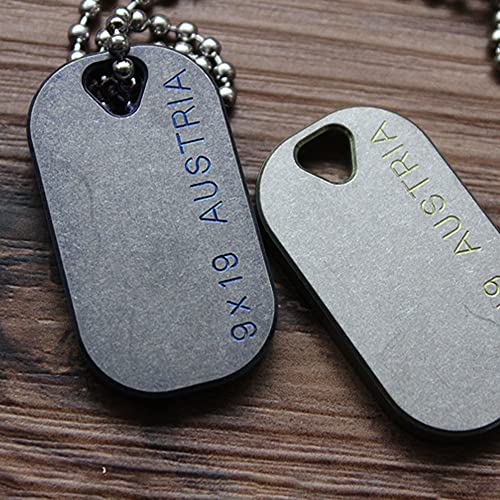 Golden WANERSEN Titanium Pet ID Tag Necklace Pendant
