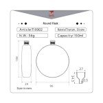 Keith Titanium Round Flask with Funnel - 5 oz