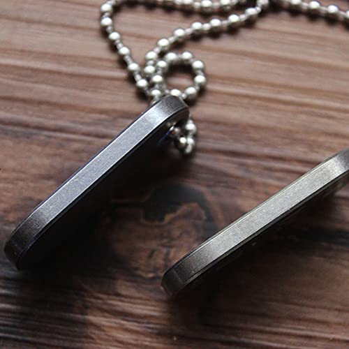 Golden WANERSEN Titanium Pet ID Tag Necklace Pendant