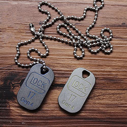 Golden WANERSEN Titanium Pet ID Tag Necklace Pendant