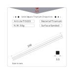 Keith Titanium Square Handle Chopsticks with Case