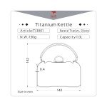 Keith Titanium Ti3901 1.0L Kettle for Outdoors