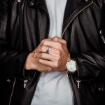 Titanium Wedding Band with Deer Antler Patterns