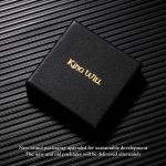 King Will Titanium Wedding Band with Antler Patterns