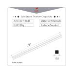 Keith Titanium Square Handle Chopsticks with Case