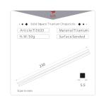 Keith Titanium Square Handle Chopsticks with Case