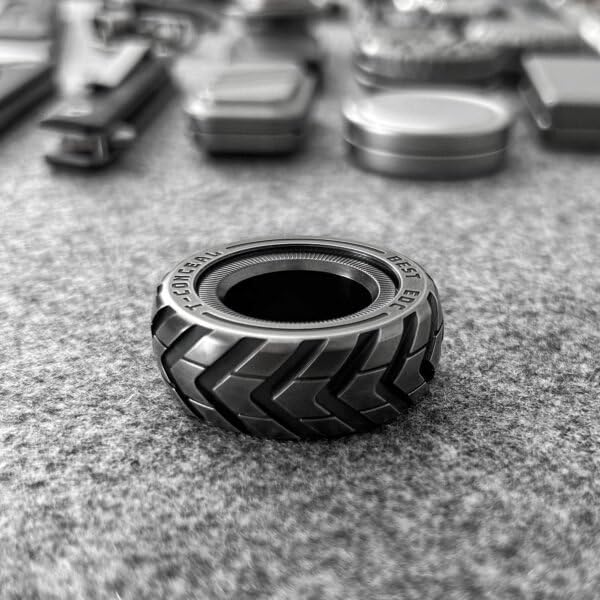 WANERSEN Titanium Fidget Ring Spinner, EDC Slider Toy