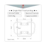 Keith Ti3200 Double-Layer Titanium Cup with Lid