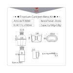 Keith Titanium Ti3060 Ultralight Plastic-Free Mess Kit