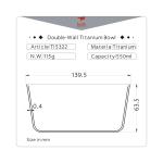 Keith Titanium Double-Wall Bowl 18.6 fl oz