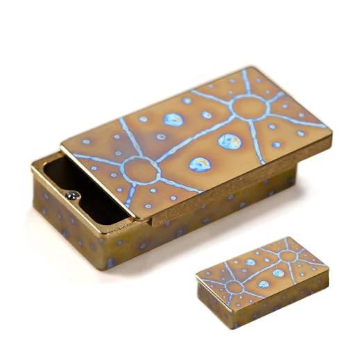 WANERSEN Mini Titanium EDC Storage Box, Blue Color