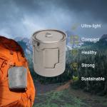 SANTTA 700mL Lightweight Titanium Camping Mug Pot