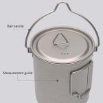SANTTA 700mL Lightweight Titanium Camping Mug Pot