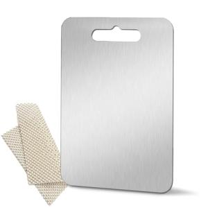 Medium Pure Titanium Cutting Board with Non-Slip Pad