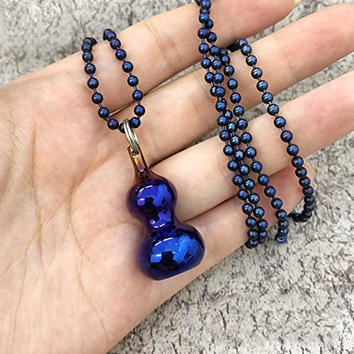 Blue Pure Titanium Chain Necklace for Men and Women