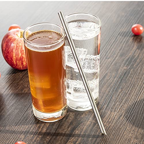 WANERSEN Titanium Drinking Straws with Brush, 7.87