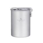 Ultralight 900ml Titanium Camping Pot with Lid