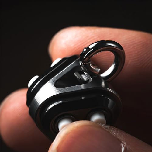 Bubble Paper Sensory Spinner Keychain Necklace - Titanium