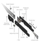 Titaner Raven Titanium Folding Pocket Knife (Black)