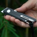 Titaner Raven Titanium Folding Pocket Knife (Black)