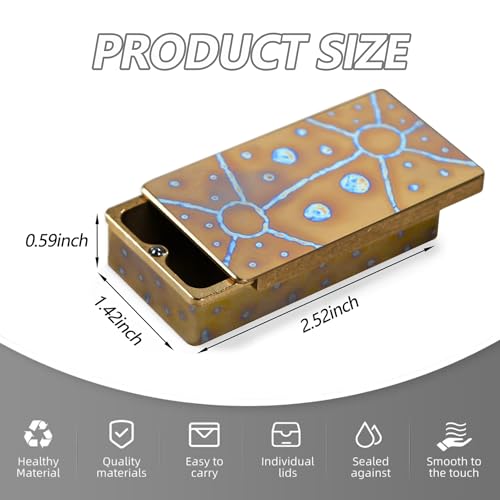 WANERSEN Mini Titanium EDC Storage Box, Blue Color