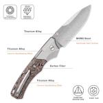 Titanium EDC Pocket Knife with M390 Blade