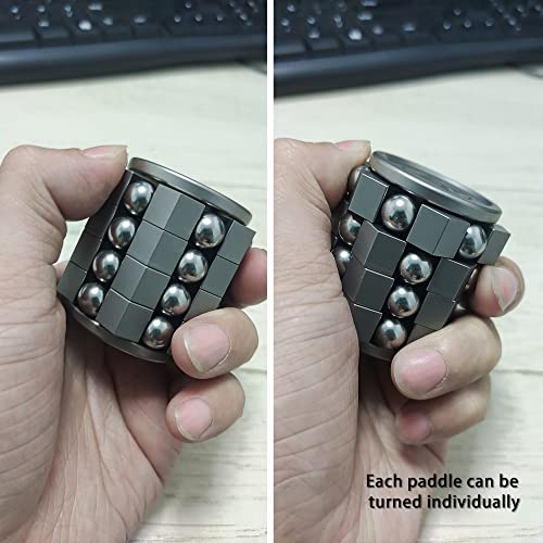 - Splicing Multilayer Titanium Fidget Spinner with Agate Beads