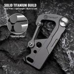 TACRAY Titanium Keychain Clip with Utility Knife