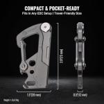 TACRAY Titanium Keychain Clip with Utility Knife