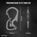 TACRAY Compact Titanium EDC Keychain Carabiner Tool