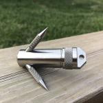 Silver Titanium Grappling Hook for Adventures