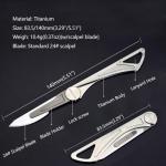 Titaner EDC Titanium Folding Pocket Knife with Blades