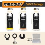 50PCS Titanium Multi Tool Blade Kit