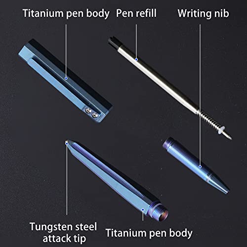 WANERSEN 3D Titanium Tactical Pen - Gold, 5