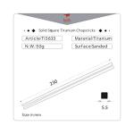 Keith Titanium Solid Square Handle Chopsticks with Case