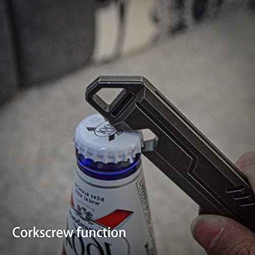 Black Titanium Alloy Multi-Tool Crowbar Bottle Opener 5.5
