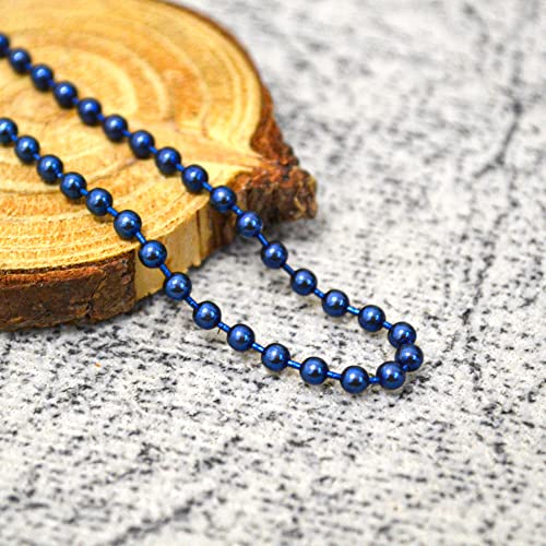 Blue Pure Titanium Chain Necklace for Men and Women