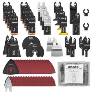 154-Pack Titanium Oscillating Saw Blades for Tools