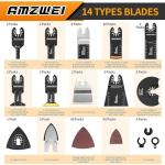 154-Pack Titanium Oscillating Saw Blades for Tools