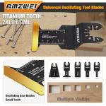 154-Pack Titanium Oscillating Saw Blades for Tools