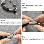WANERSEN Titanium Paracord Bead Necklace EDC Style 2