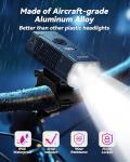 9000 Lumens Rechargeable Titanium Bike Light Set
