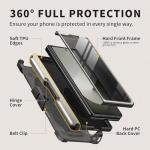 Titanium Z Fold 6 Case with Ring Stand & Holder