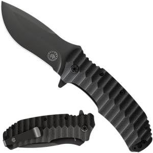 Rapid Fire Blackout Large Folding Knife for EDC