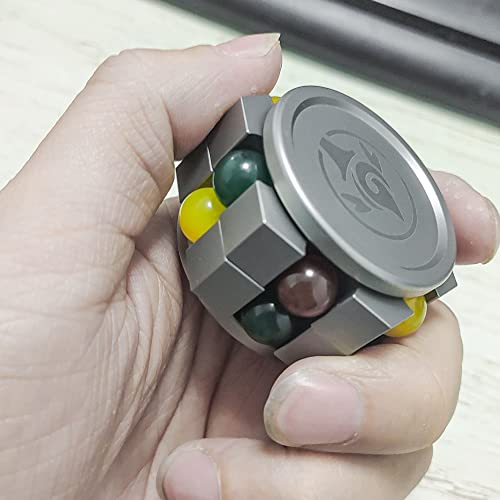 - Splicing Multilayer Titanium Fidget Spinner with Agate Beads