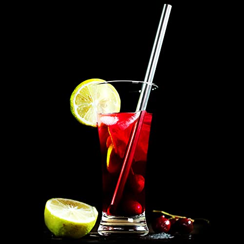 WANERSEN Titanium Drinking Straws with Brush, 7.87
