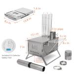 Portable Titanium Wood Stove for Camping and Hiking