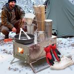 Portable Titanium Wood Stove for Camping and Hiking
