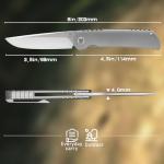 KATSU Folding Pocket Knife with Titanium Handle